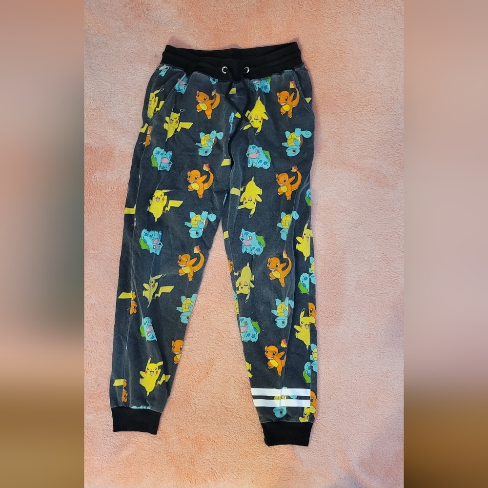 Pokémon Themed Pajama Bottoms - Black